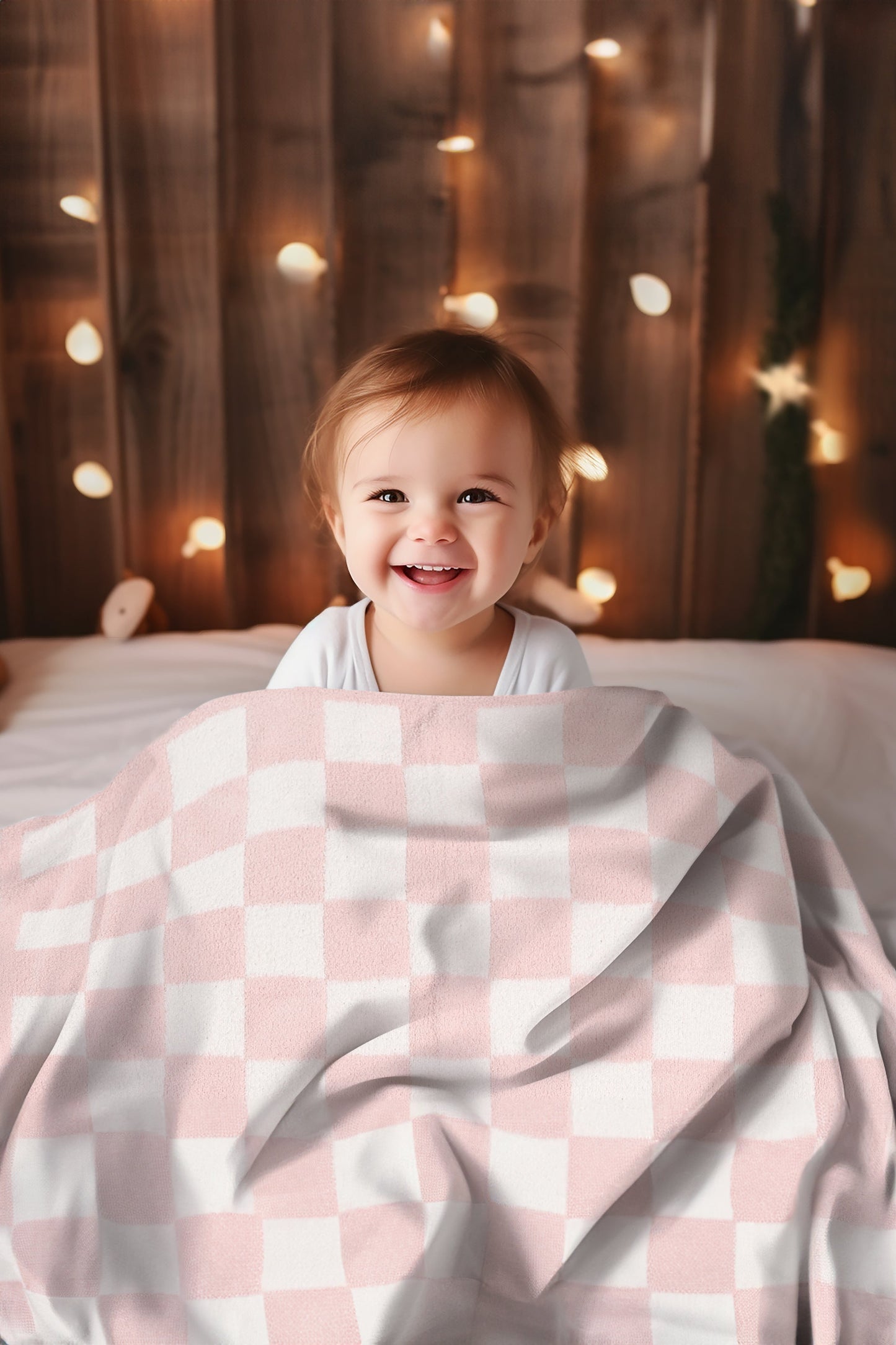 Kinderdeken met Geruit Patroon – Luxe & Zachte Fleece