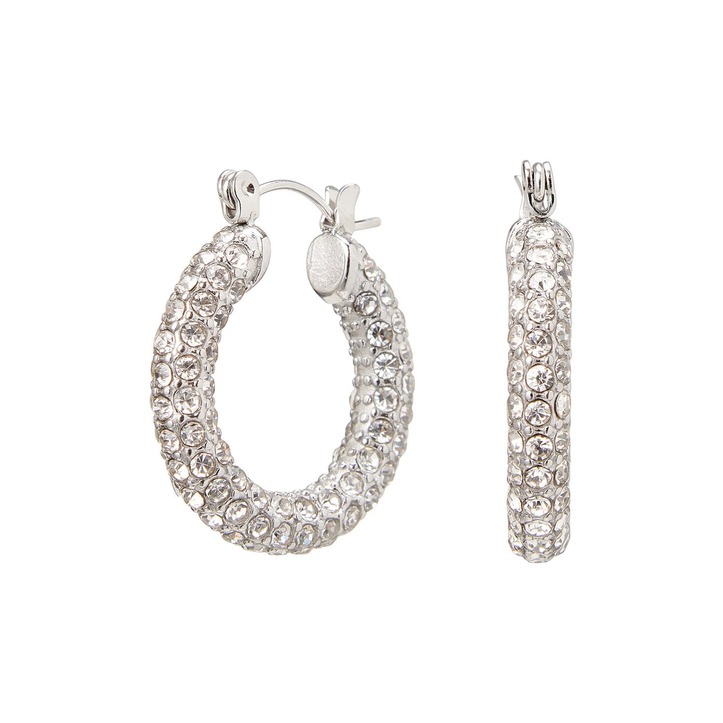 Goudkleurige Strass Hoops – Luxe Oorbellen met Kristallen