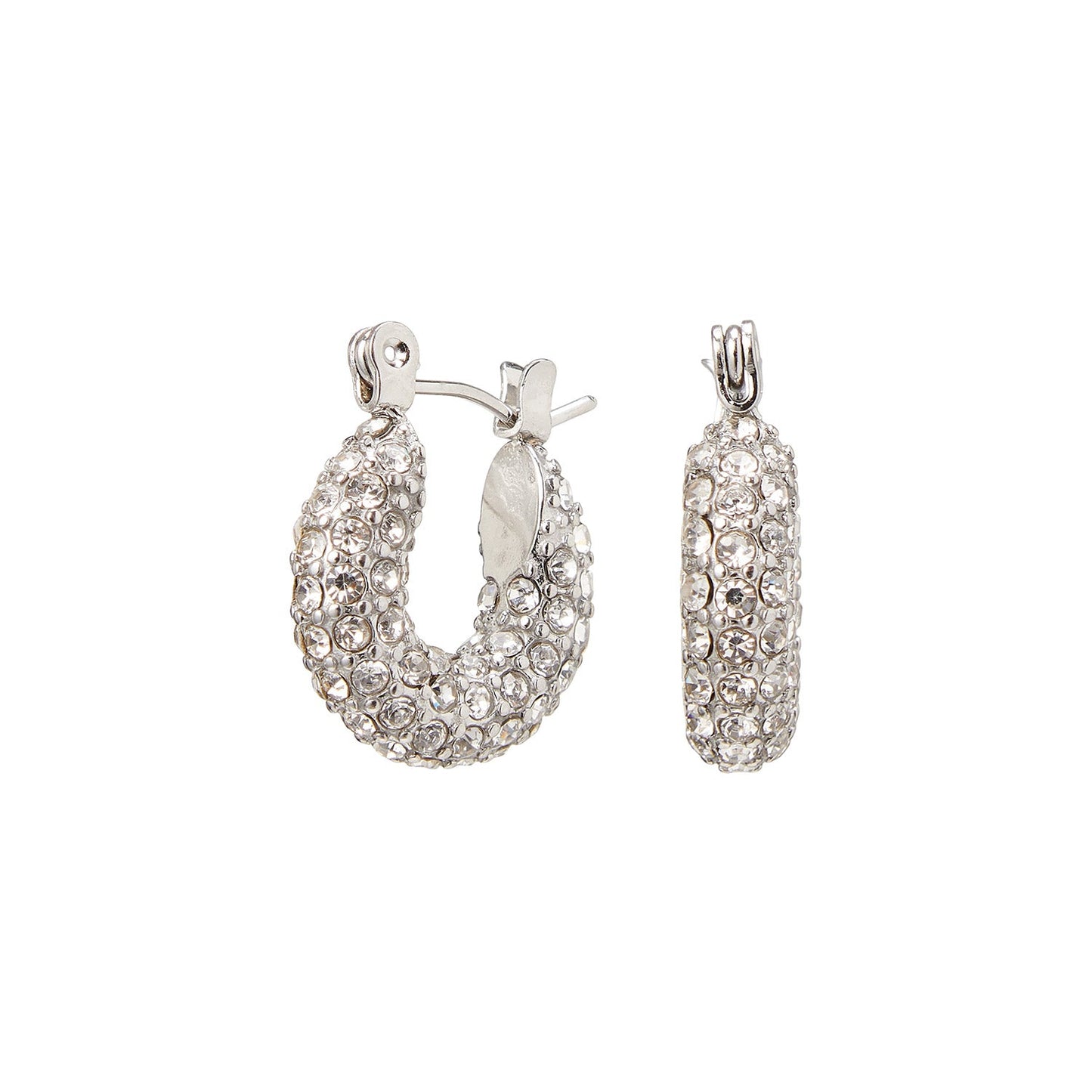 Goudkleurige Strass Hoops – Luxe Oorbellen met Kristallen