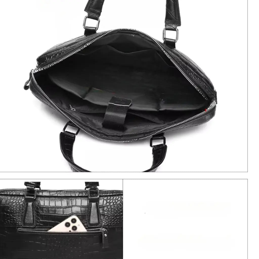 Leren laptoptas dames kroko 15.6 inch – Stijlvol & duurzaam