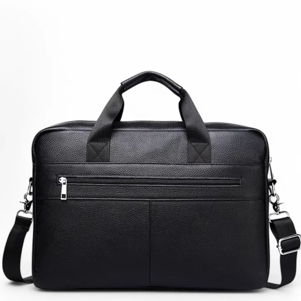 Leren laptoptas heren zwart – Duurzaam rundleer & stijlvolle bescherming