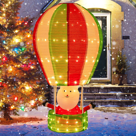 Kerst luchtballon decoratie – rode PVC/kunststof vliegende ballon (77×77×135 cm)