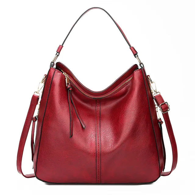 Luxe Vegan Leren Schoudertas – Ruim & Comfortabel