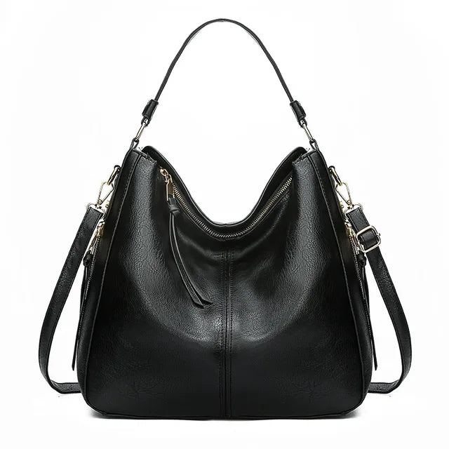 Luxe Vegan Leren Schoudertas – Ruim & Comfortabel