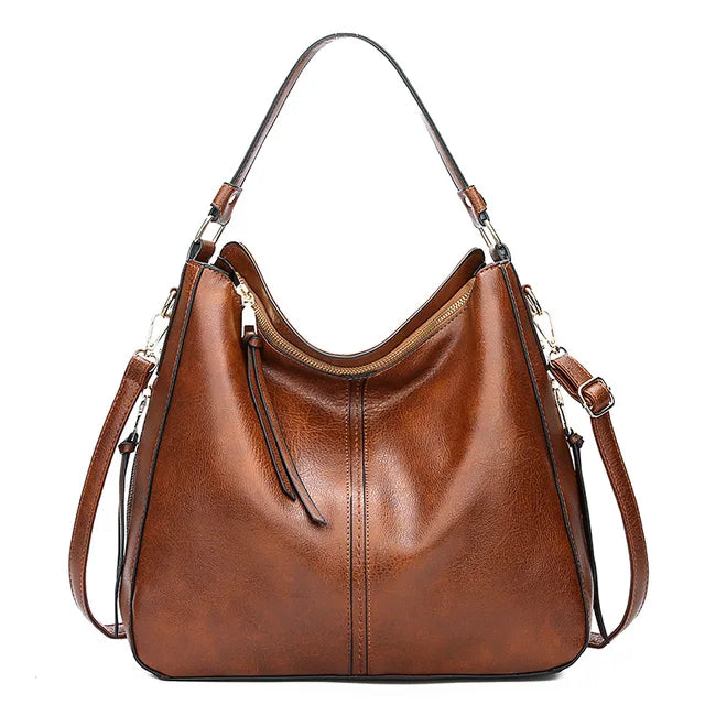 Luxe Vegan Leren Schoudertas – Ruim & Comfortabel