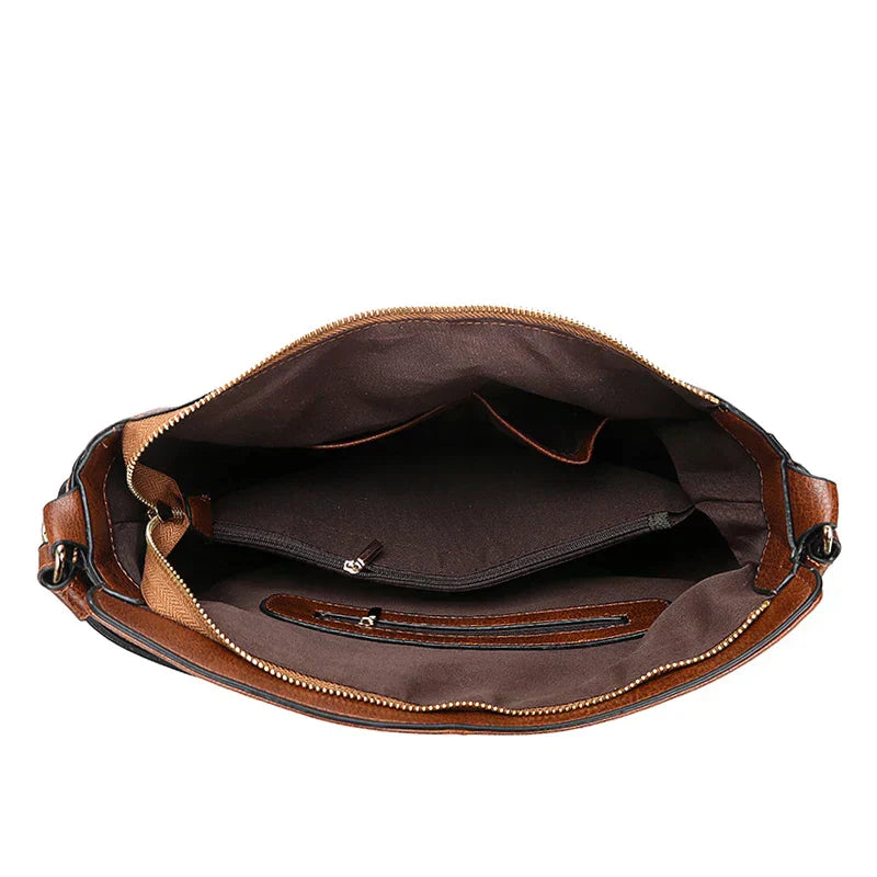 Luxe Vegan Leren Schoudertas – Ruim & Comfortabel
