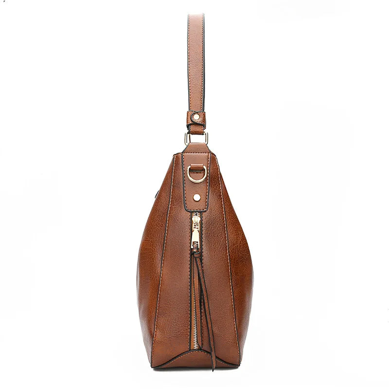 Luxe Vegan Leren Schoudertas – Ruim & Comfortabel