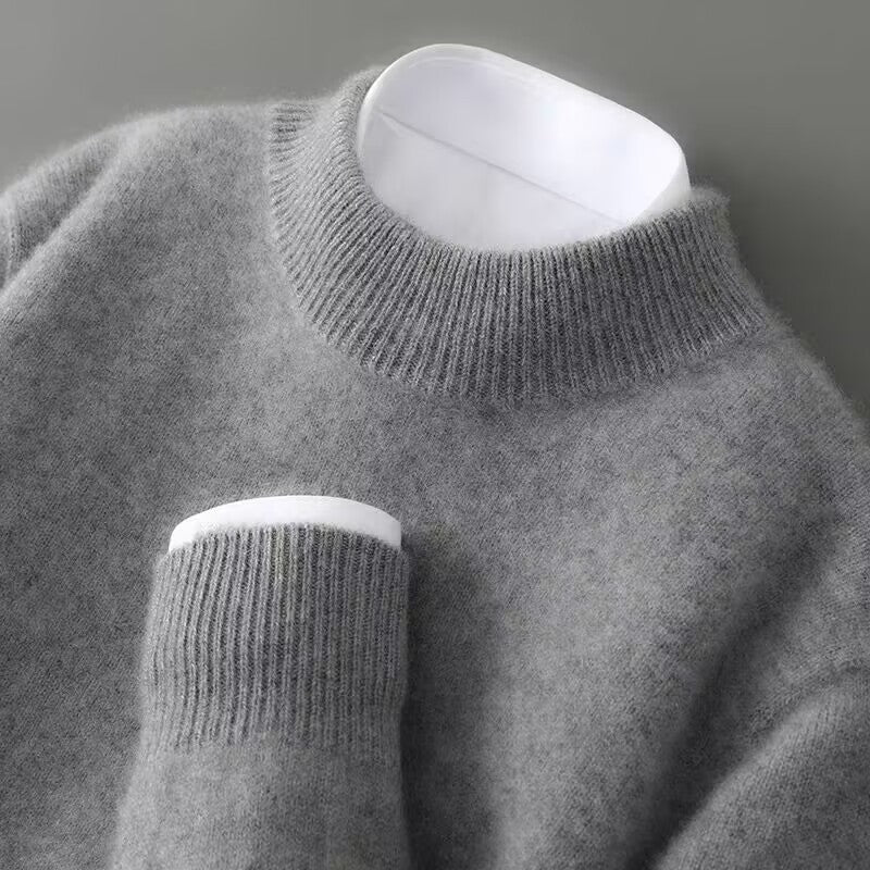 Basic Gebreide Trui Dames – Warme Winter Sweater met Ronde Hals