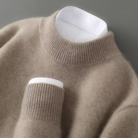 Basic Gebreide Trui Dames – Warme Winter Sweater met Ronde Hals