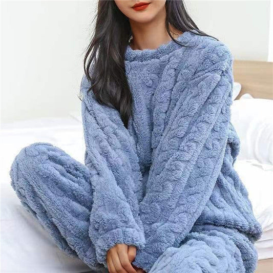 Fluffy Pyjama Dames – Warme Fleece Huispak voor Winter & Herfst