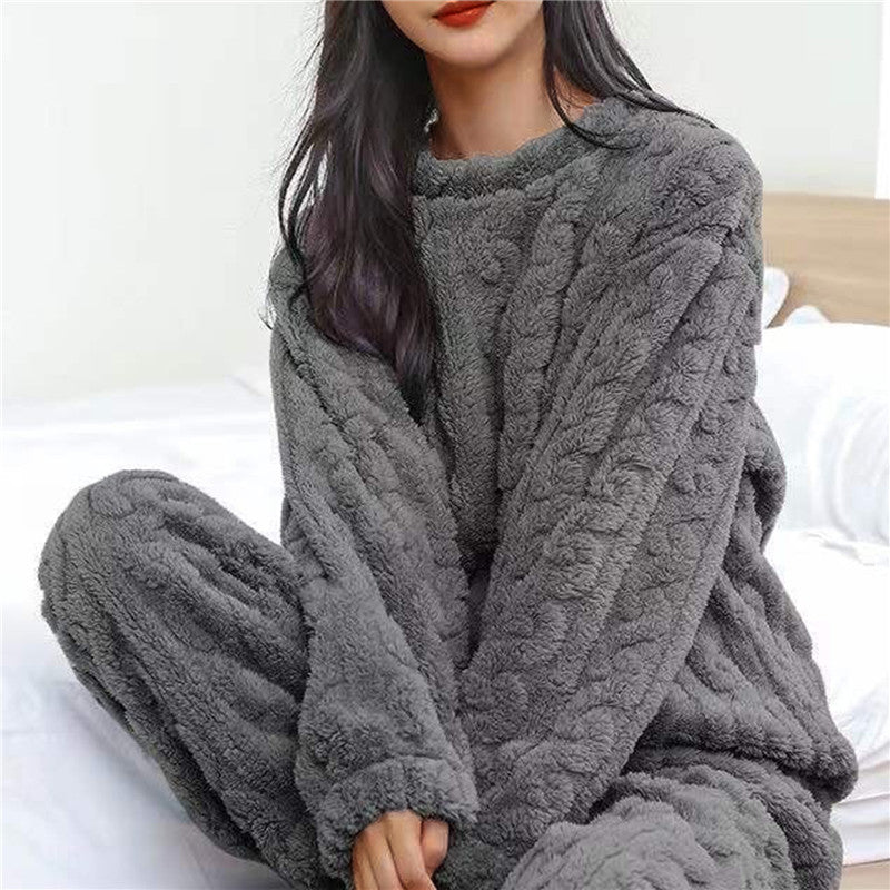 Fluffy Pyjama Dames – Warme Fleece Huispak voor Winter & Herfst