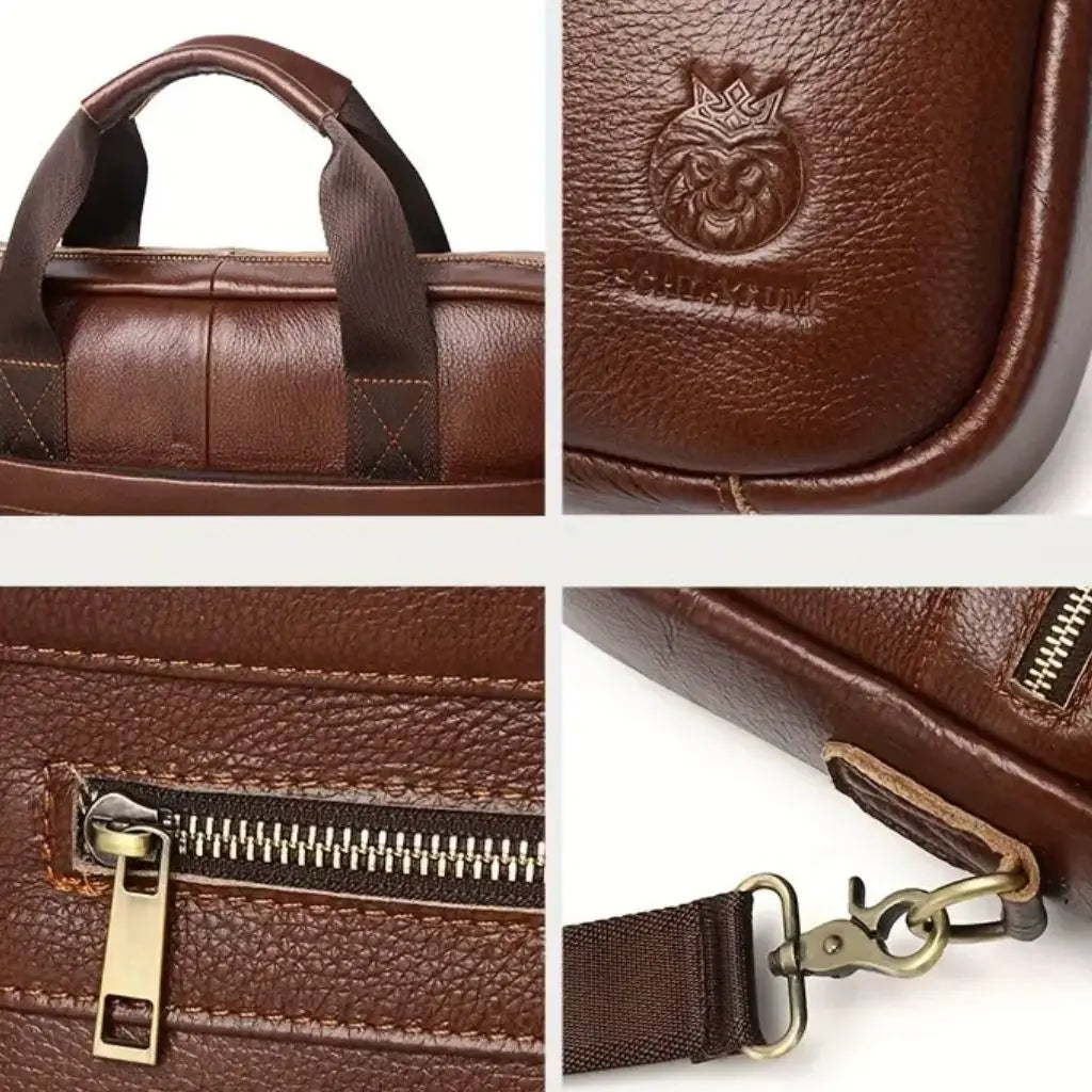 Leren Laptoptas Heren 15.6 inch – Luxe & Praktische Werktas voor Laptop