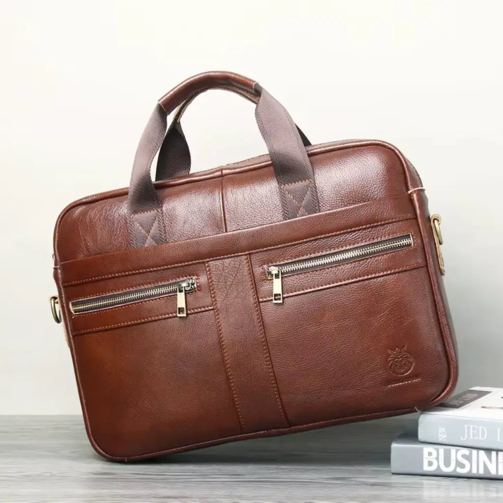 Leren Laptoptas Heren 15.6 inch – Luxe & Praktische Werktas voor Laptop