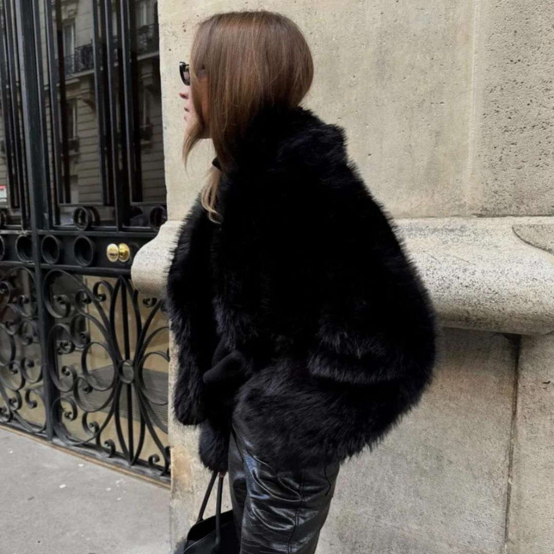Dames Faux Fur Jas – Elegante Warme Winterjas met Luxe Look