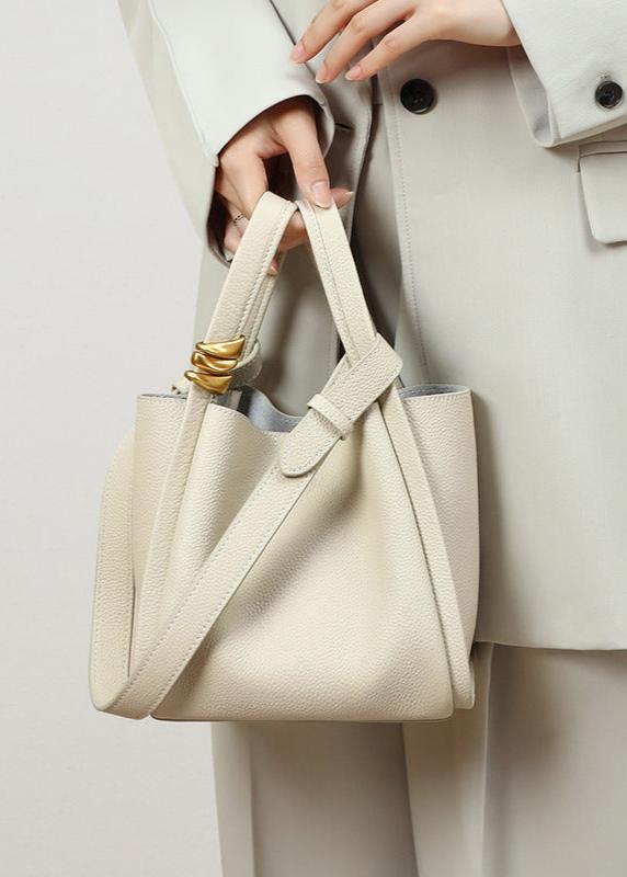 Modern Bucket Tote – Leren Dames Handtas met Verwijderbare Binnenzak