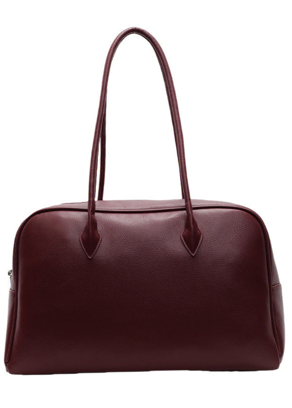 Klassieke Structured Schoudertas Dames – PU Leren Handtas met Rits