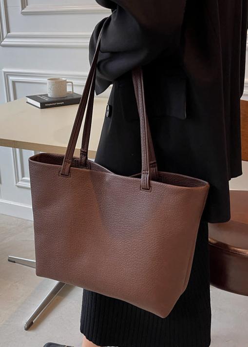Soft Leather Tote – Ruime Leren Shopper voor Werk & Dagelijks Gebruik
