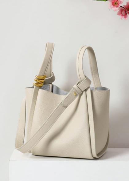 Modern Bucket Tote – Leren Dames Handtas met Verwijderbare Binnenzak