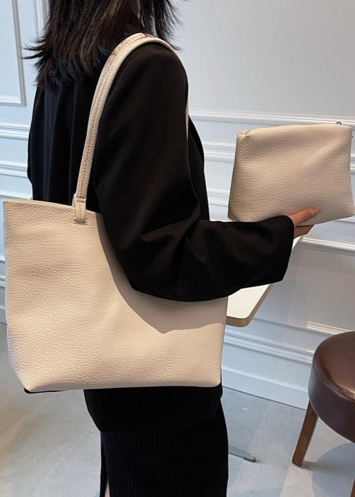 Soft Leather Tote – Ruime Leren Shopper voor Werk & Dagelijks Gebruik