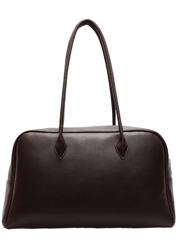 Klassieke Structured Schoudertas Dames – PU Leren Handtas met Rits