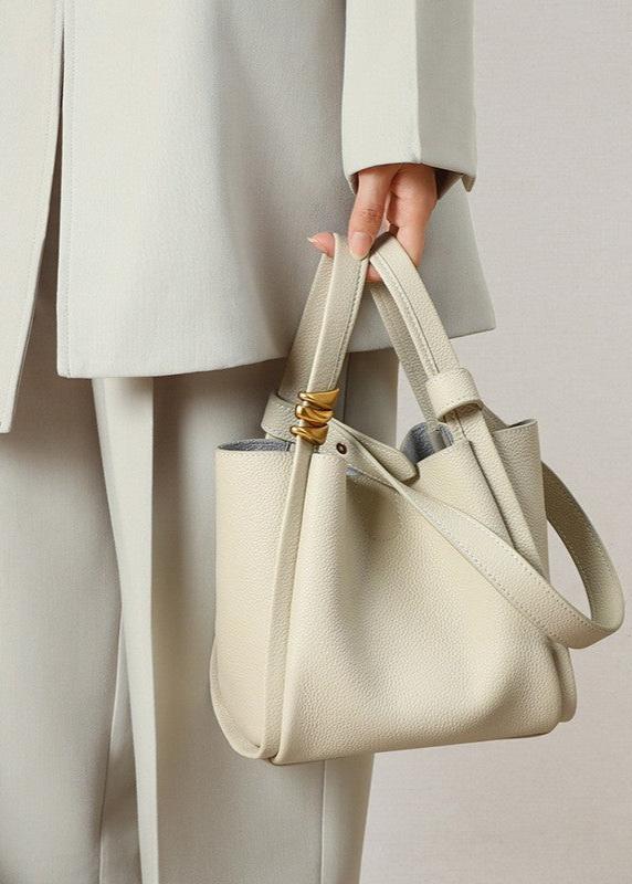 Modern Bucket Tote – Leren Dames Handtas met Verwijderbare Binnenzak