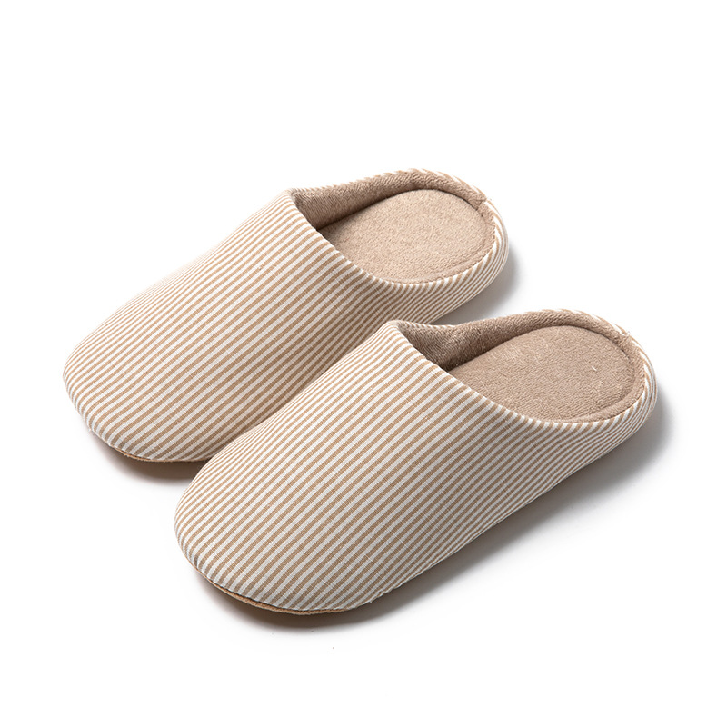 Unisex Gestreepte Pantoffels – Comfortabele Huisschoenen met Antislip Zool