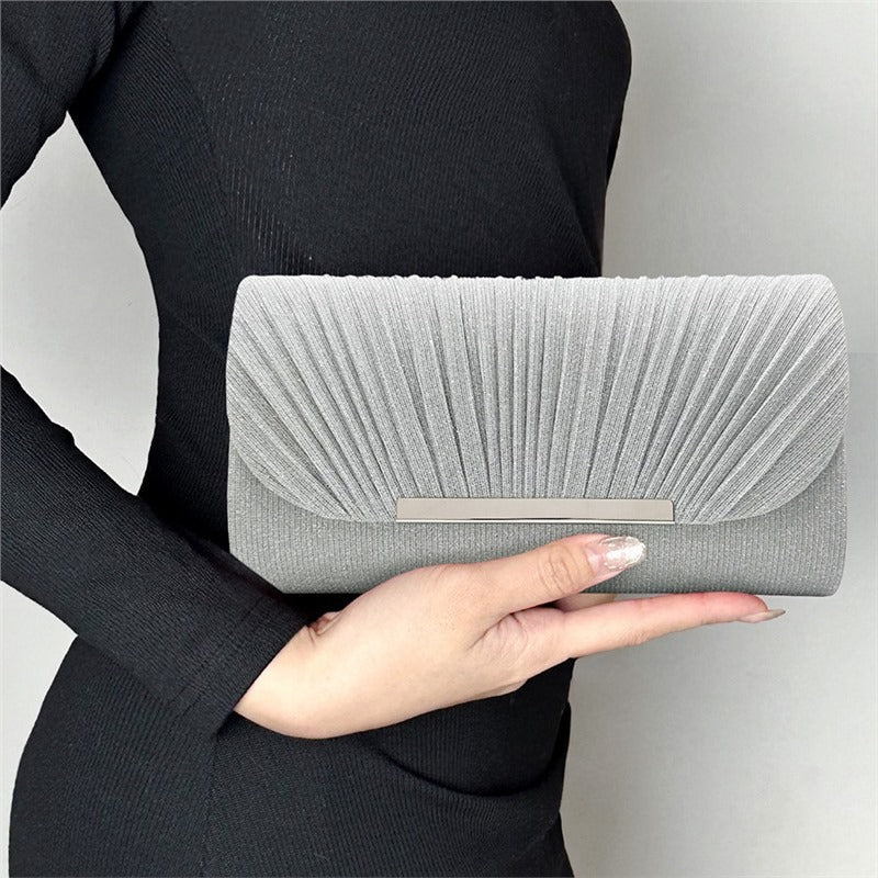 Elegante Avond Clutch – Glanzende Party Tas met Gouden Sluiting – Meerdere Kleuren