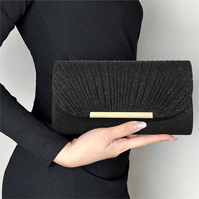 Elegante Avond Clutch – Glanzende Party Tas met Gouden Sluiting – Meerdere Kleuren