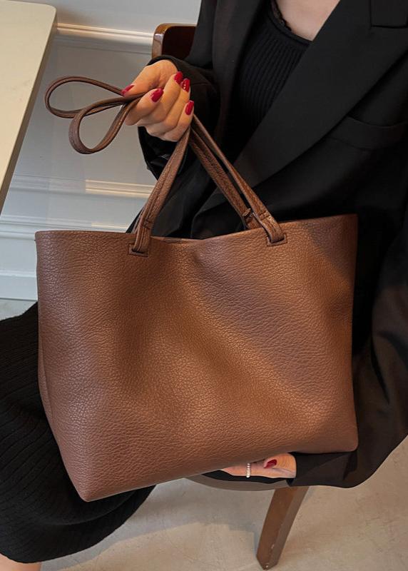 Soft Leather Tote – Ruime Leren Shopper voor Werk & Dagelijks Gebruik