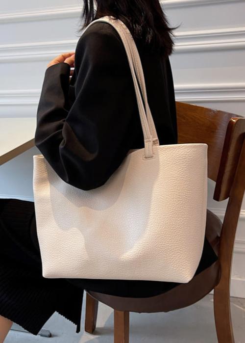 Soft Leather Tote – Ruime Leren Shopper voor Werk & Dagelijks Gebruik