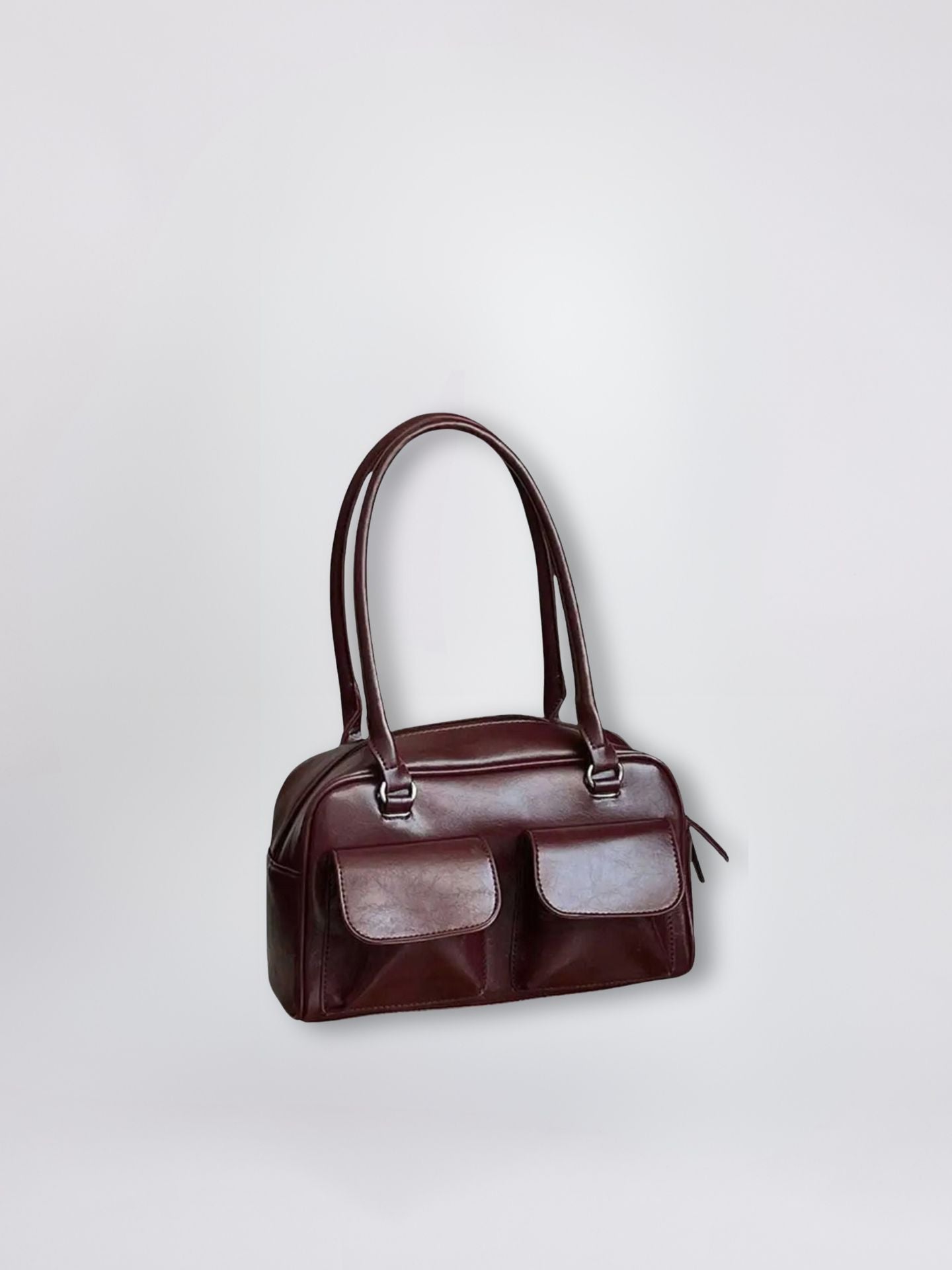 Liorra Vegan Leren Handtas Zwart met Dubbele Vakken – Elegant & Functioneel