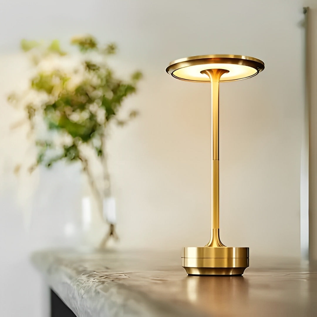 Dimbare Draadloze Tafellamp – LED Touch Lamp | Oplaadbaar & Modern Design | Goud/Zwart