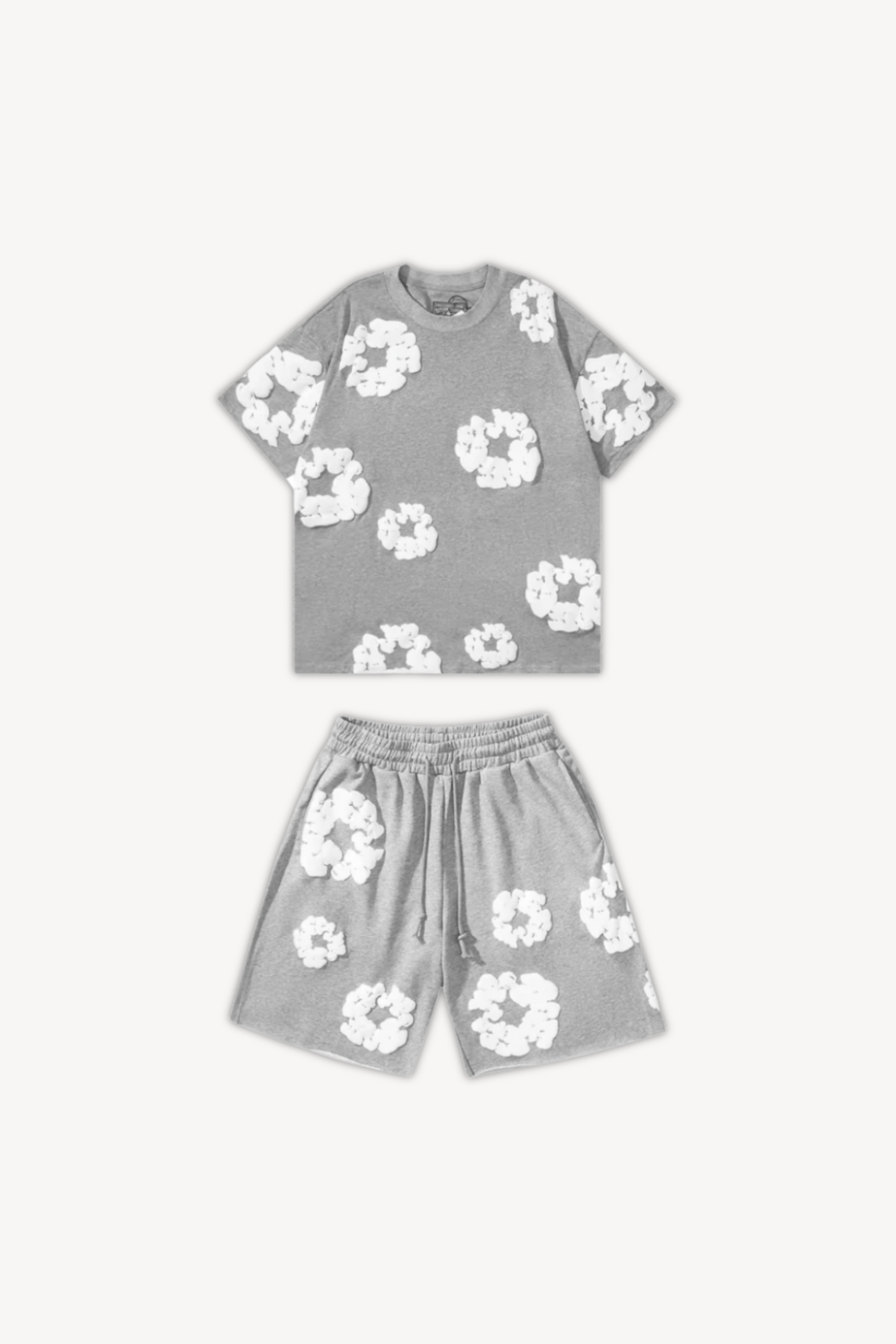 Katoenen Wreath Zomer T-Shirt en Shorts Set voor Heren en Dames