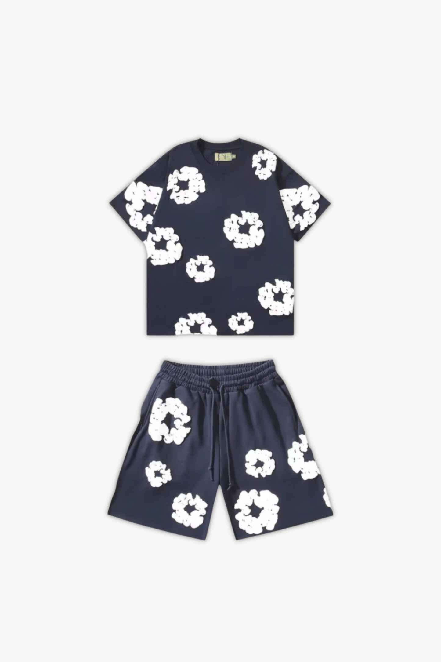 Katoenen Wreath Zomer T-Shirt en Shorts Set voor Heren en Dames