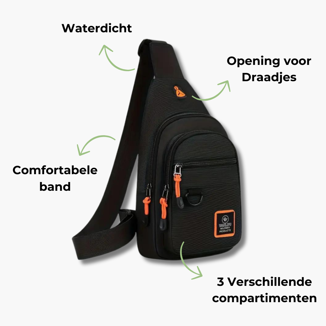 Waterafstotende Schoudertas Heren – Compact & functioneel