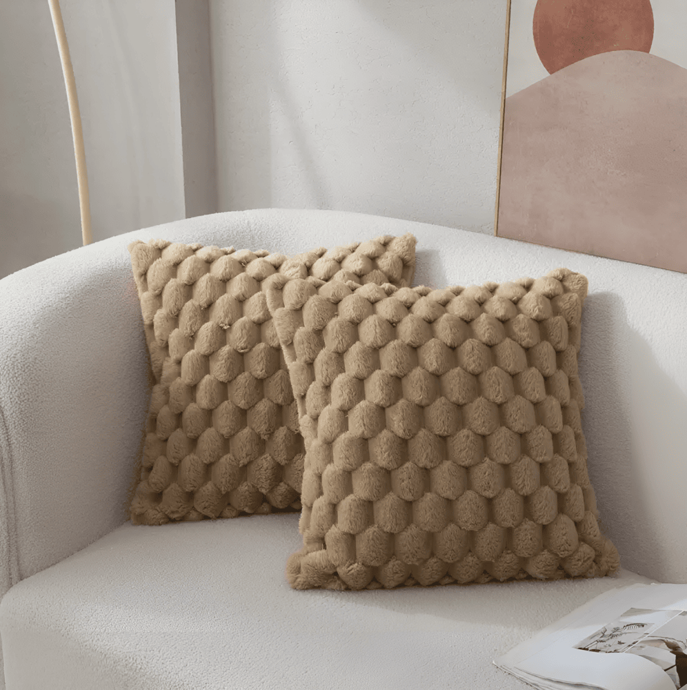 Decoratief Kussenhoes – Luxe Fluffy Kussen met Uniek Patroon