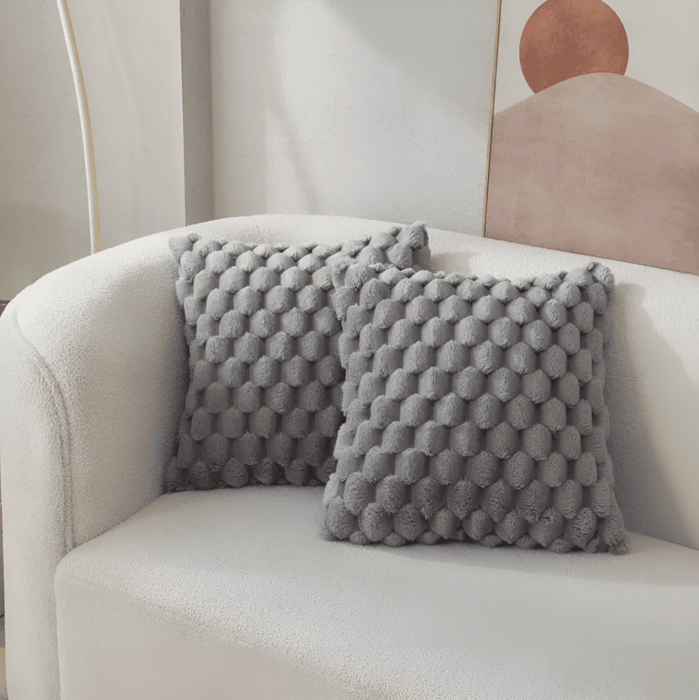 Decoratief Kussenhoes – Luxe Fluffy Kussen met Uniek Patroon