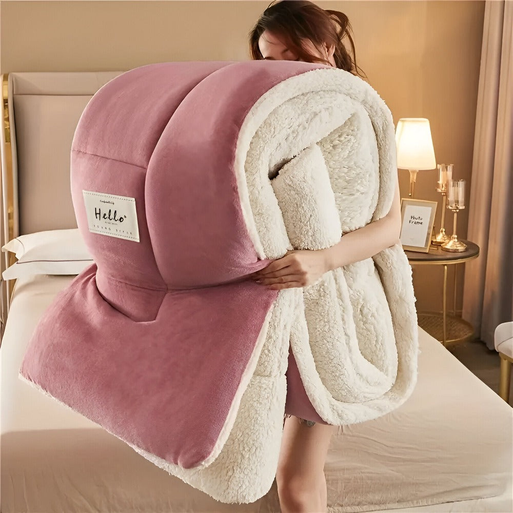 FleeceComforter – Luxe Fluwelen Dekbed met Sherpa Fleece, Ultieme Warmte en Zachte Slaapervaring