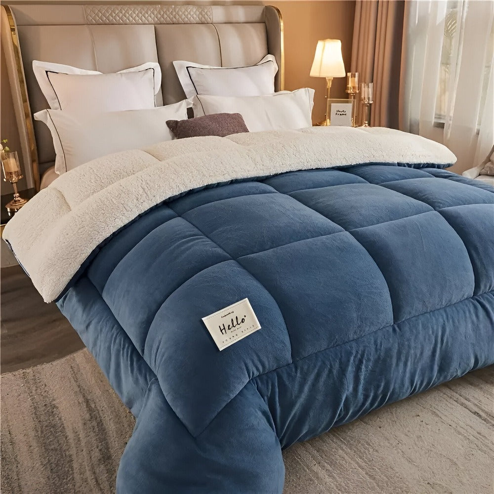 FleeceComforter – Luxe Fluwelen Dekbed met Sherpa Fleece, Ultieme Warmte en Zachte Slaapervaring
