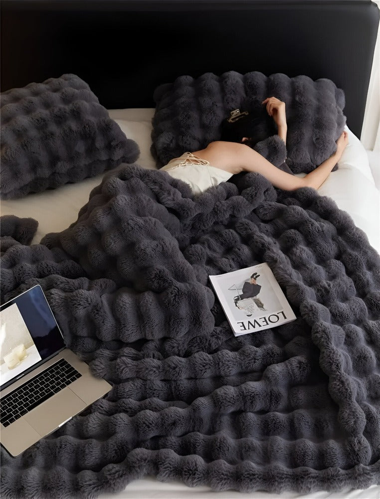 Geruite Fleece Deken – Superzachte en Warme Plaid voor Bed en Bank