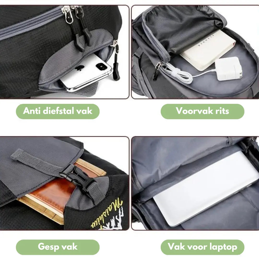 Waterdichte Outdoor Rugzak 40L – Comfort & Veel Opbergruimte