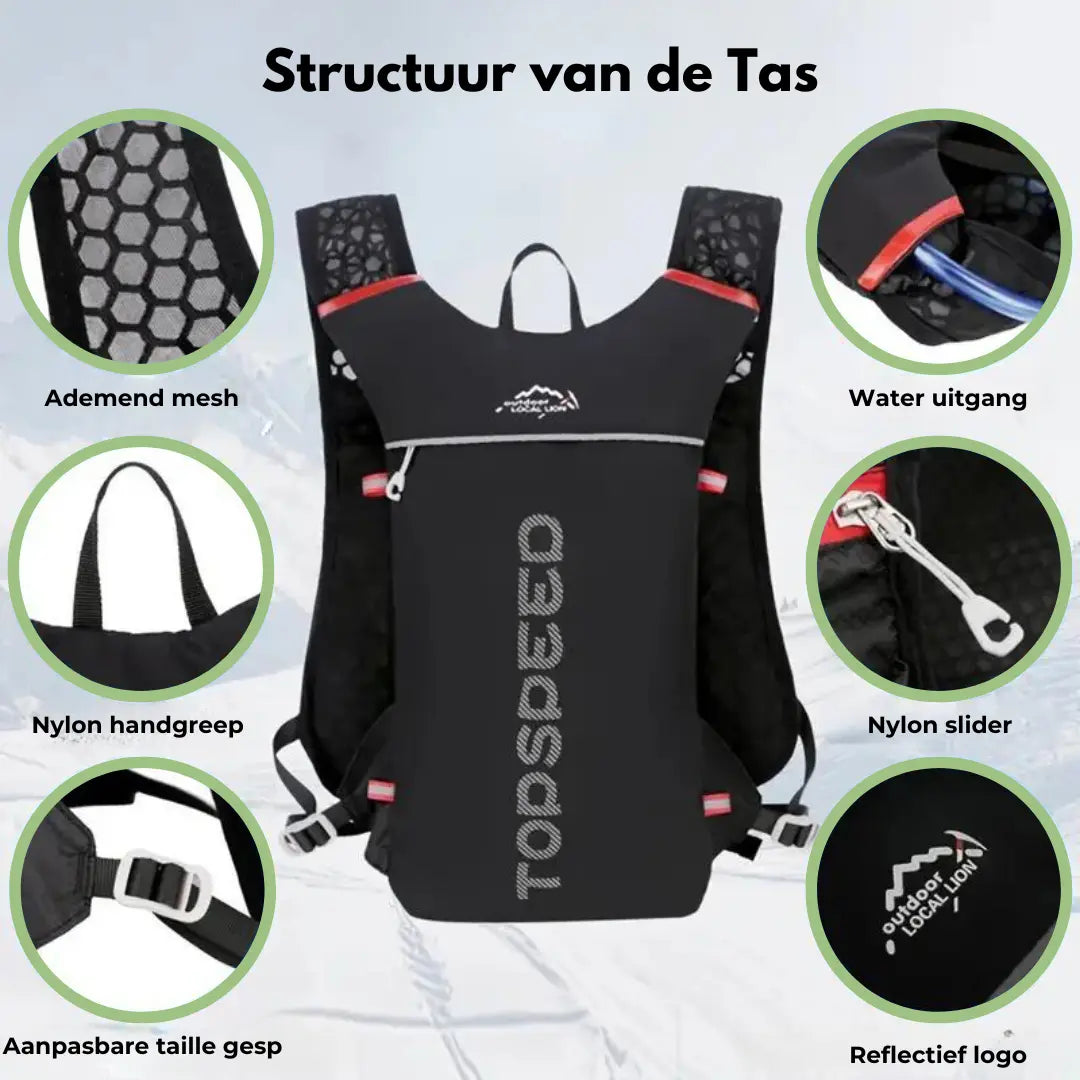 Hydratatie Rugzak – Lichtgewicht, Comfortabel & Ideaal voor Hardlopen, Fietsen & Wandelen