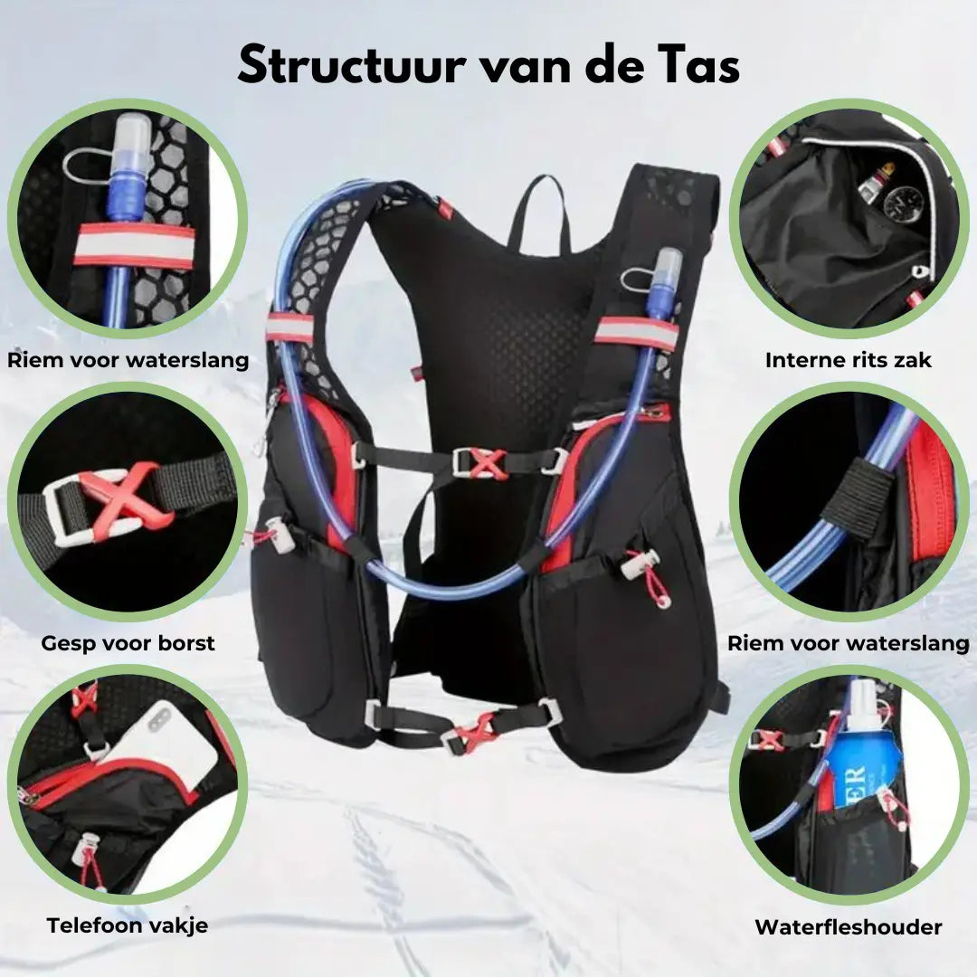 Hydratatie Rugzak – Lichtgewicht, Comfortabel & Ideaal voor Hardlopen, Fietsen & Wandelen