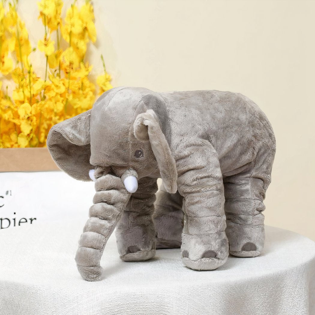 Grijze Pluche Olifant – Zacht, Knuffelbaar & Schattig