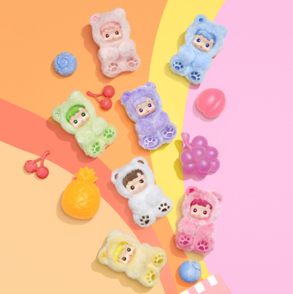 Hacipupu Gummy Bear Blind Box (6-Pack) โ Pop Mart Verzamelfiguren in Fruitige Stijl