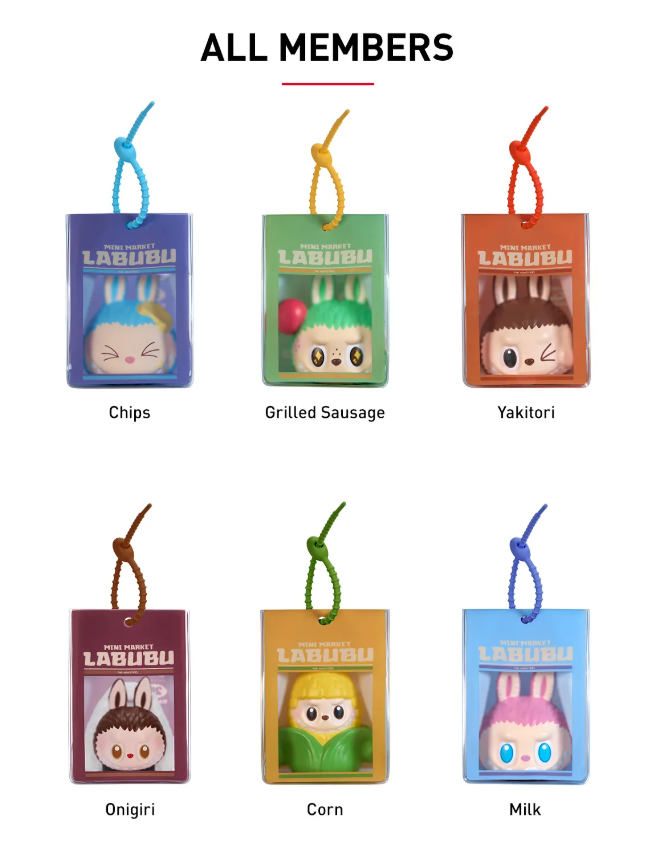 Labubu Wacky Squishy Charm Case (6 Stuks) – Pop Mart The Monsters Collectibles