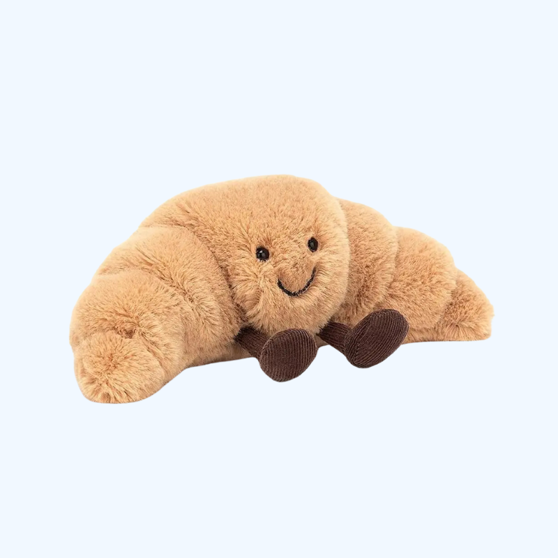 Lachende Croissant Knuffel – Zachte Pluche Knuffel Kussen