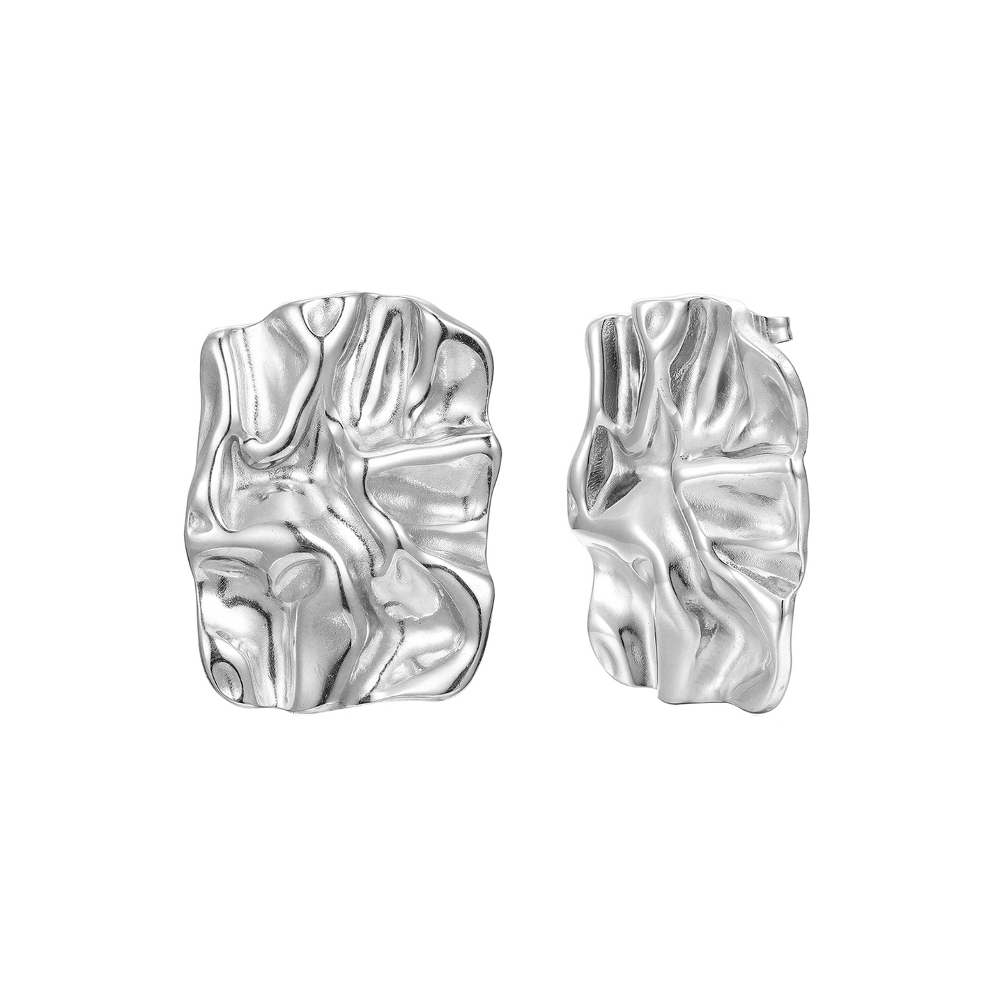 Goudkleurige Statement Oorbel – Gesmolten Effect - Modern & Artistiek Design