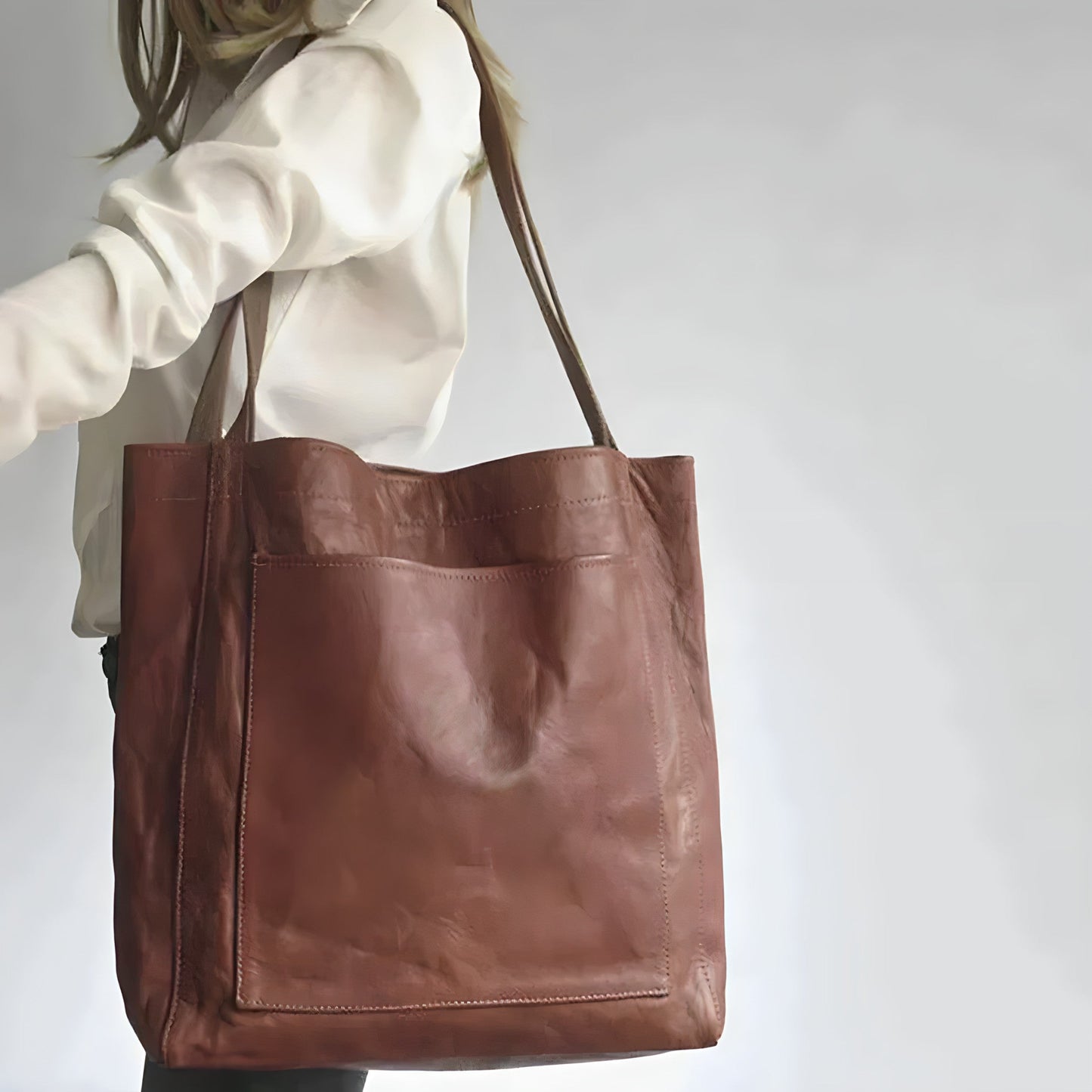 Leren Shopper Tas Dames – Ruime Schoudertas met Tijdloos Design