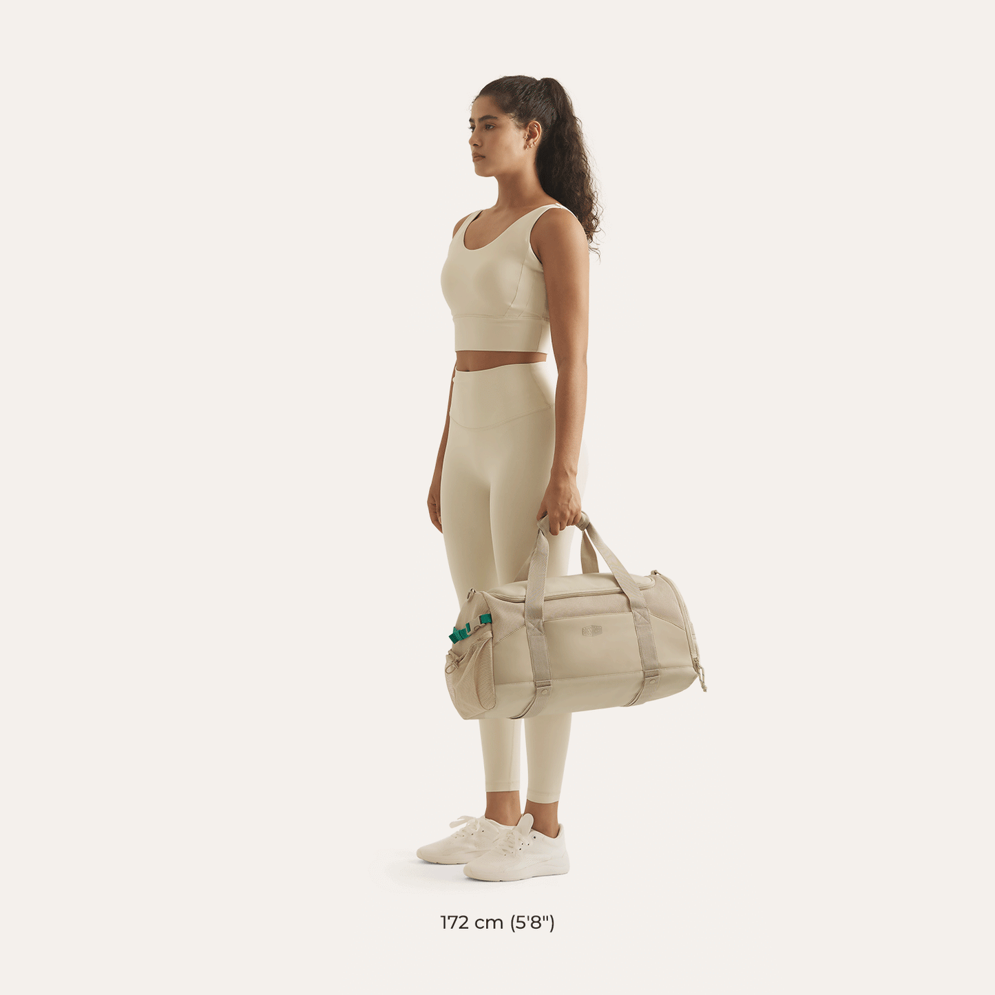 Beige Duffeltas 36L – Waterafstotende Sport- & Reistas met Schoenenvak en Meerdere Vakken voor Gym & Reizen